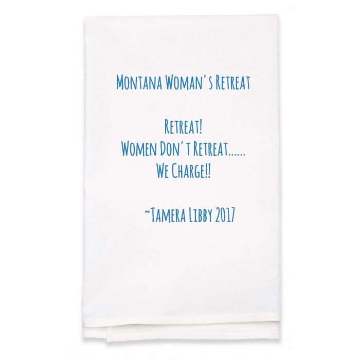 Personalized White Flour Sack Towel