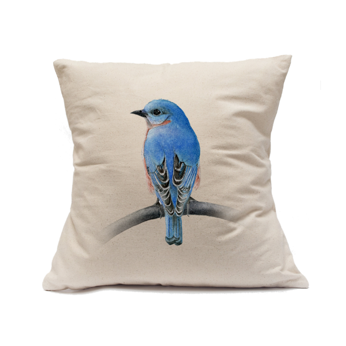 Custom Printed Natural Canvas Pillowcase with Zipper 18"x18"