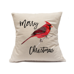 Custom Printed Natural Canvas Pillowcase with Zipper 18"x18"