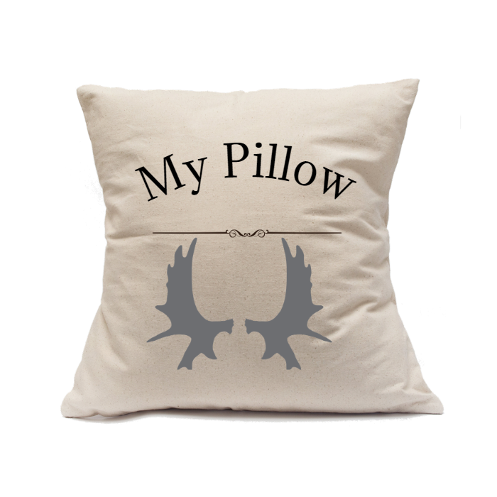 Custom Printed Natural Canvas Pillowcase with Zipper 18"x18"