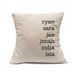 Custom Printed Natural Canvas Pillowcase with Zipper 18"x18"