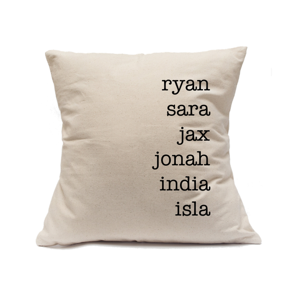 Custom Printed Natural Canvas Pillowcase with Zipper 18"x18"