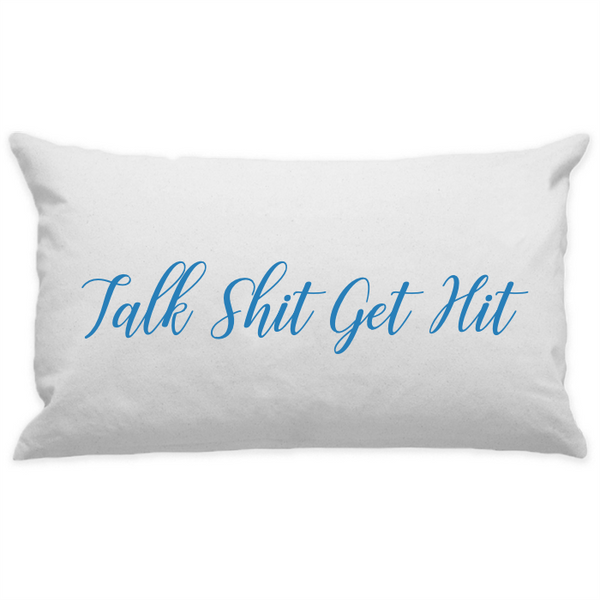 10"x18" White Cotton Canvas Decorative Pillow Case