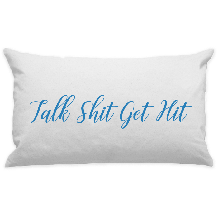 10"x18" White Cotton Canvas Decorative Pillow Case