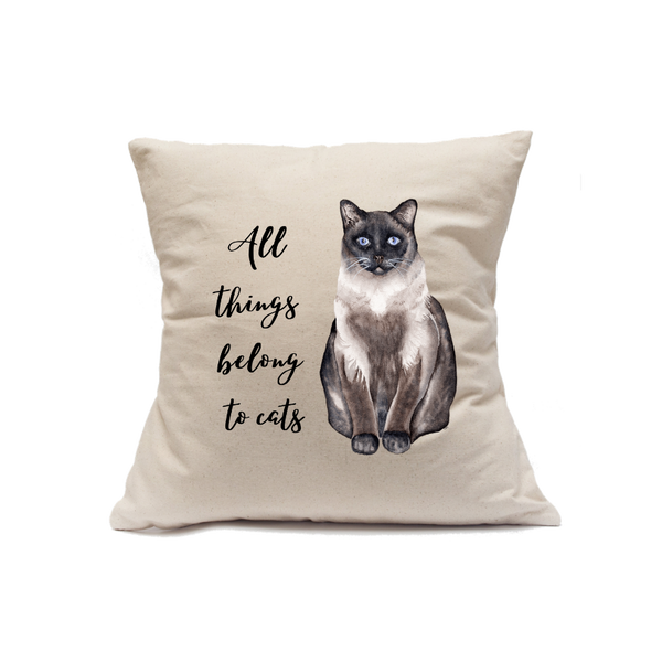 Custom Printed Natural Canvas Pillowcase with Zipper 18"x18"