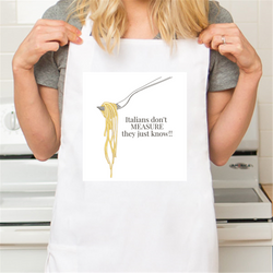 Personalized White Retro Apron with Pocket