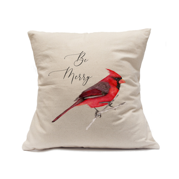 Custom Printed Natural Canvas Pillowcase with Zipper 18"x18"