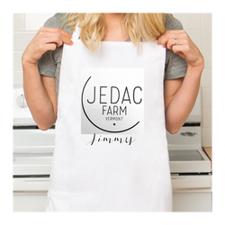 Personalized White Retro Apron with Pocket