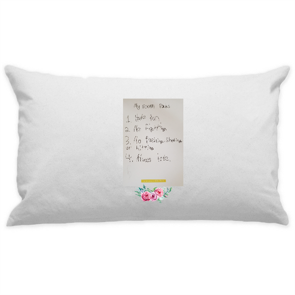 10"x18" White Cotton Canvas Decorative Pillow Case