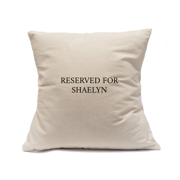 Custom Printed Natural Canvas Pillowcase with Zipper 18"x18"