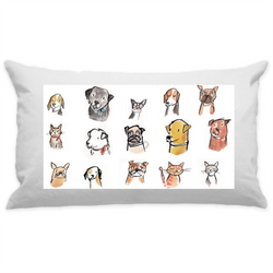 10"x18" White Cotton Canvas Decorative Pillow Case
