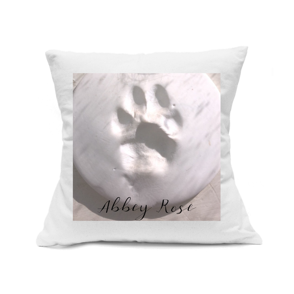 Custom Printed White Canvas Pillowcase with Zipper 18"x18"