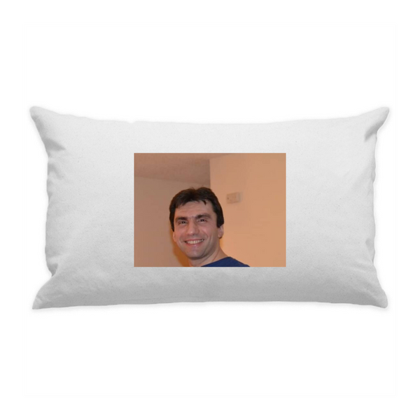 10"x18" White Cotton Canvas Decorative Pillow Case