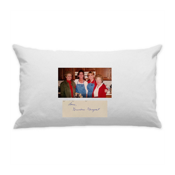 10"x18" White Cotton Canvas Decorative Pillow Case
