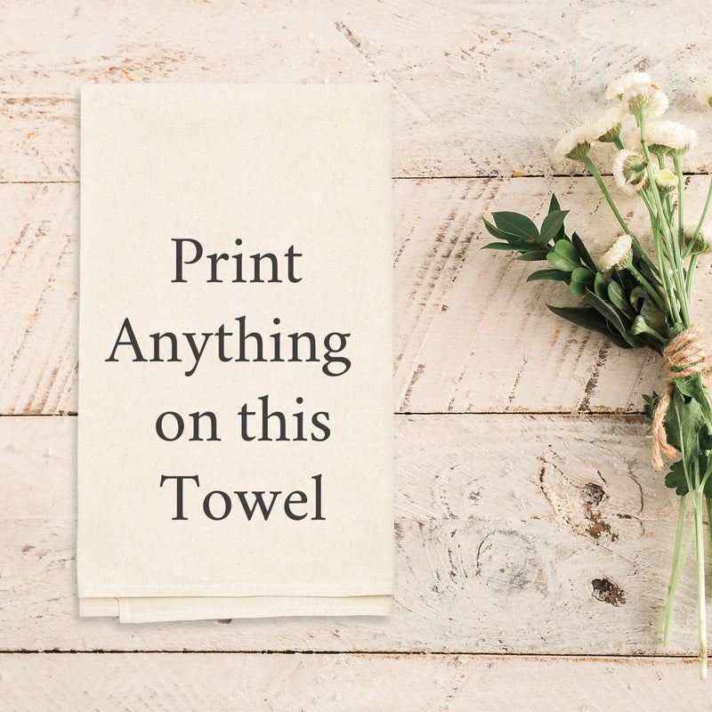 Personalized Natural Flour Sack Tea Towel