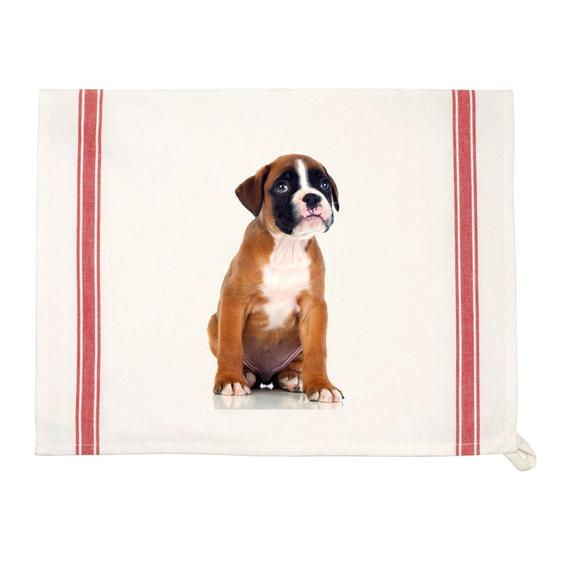 Personalized Vintage Red-Striped Kitchen Towel