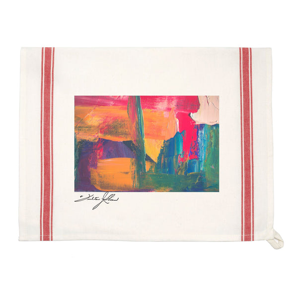 Personalized Vintage Red-Striped Kitchen Towel